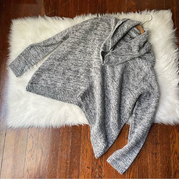 Heather Grey Cowl Neck Sweater Oversized Boxy Fit - Picture 5 of 6